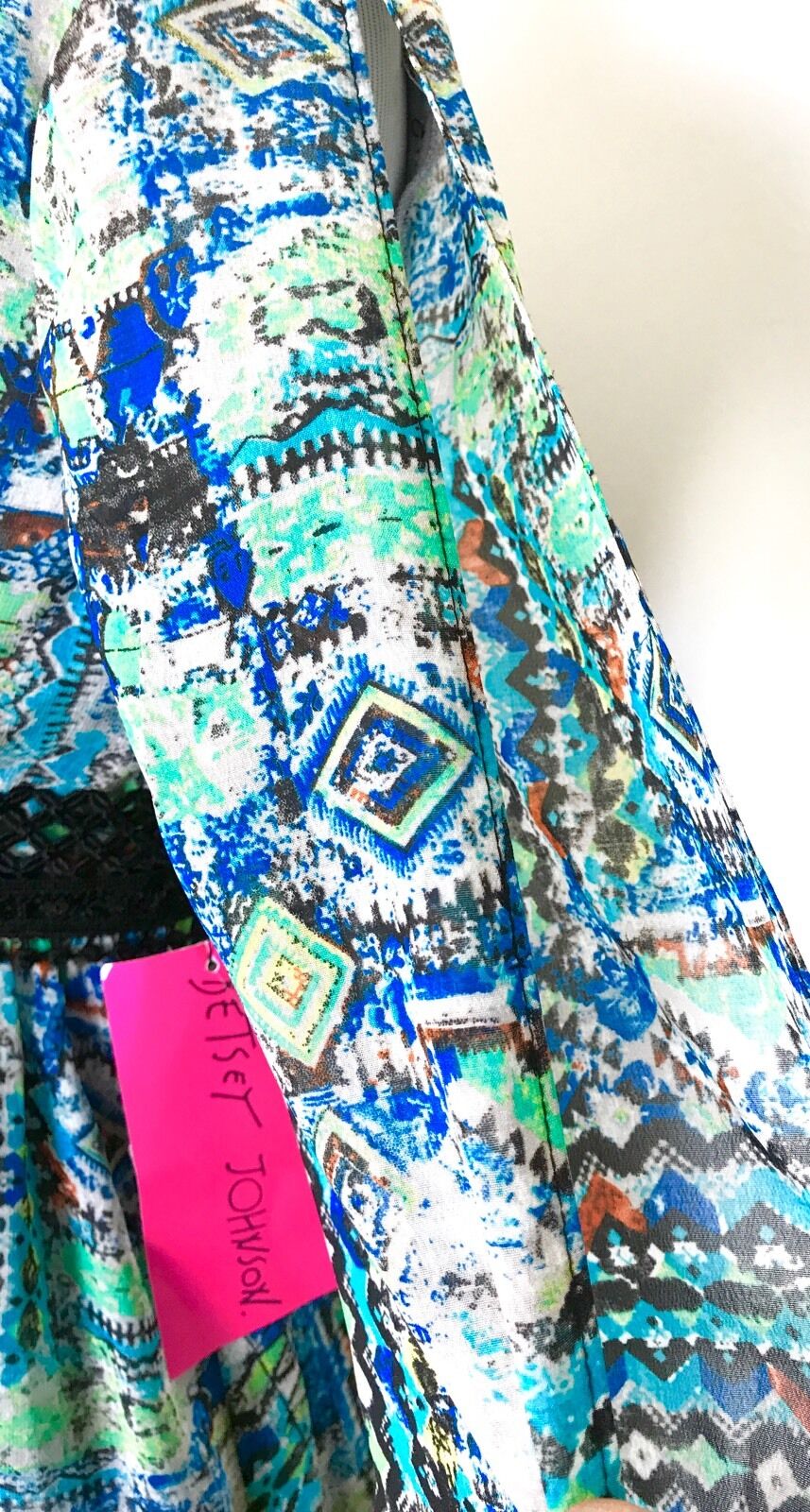 Betsey Johnson Crochet Trim Gypsy Dress Size 2 NWT Retail $138 Price $42
