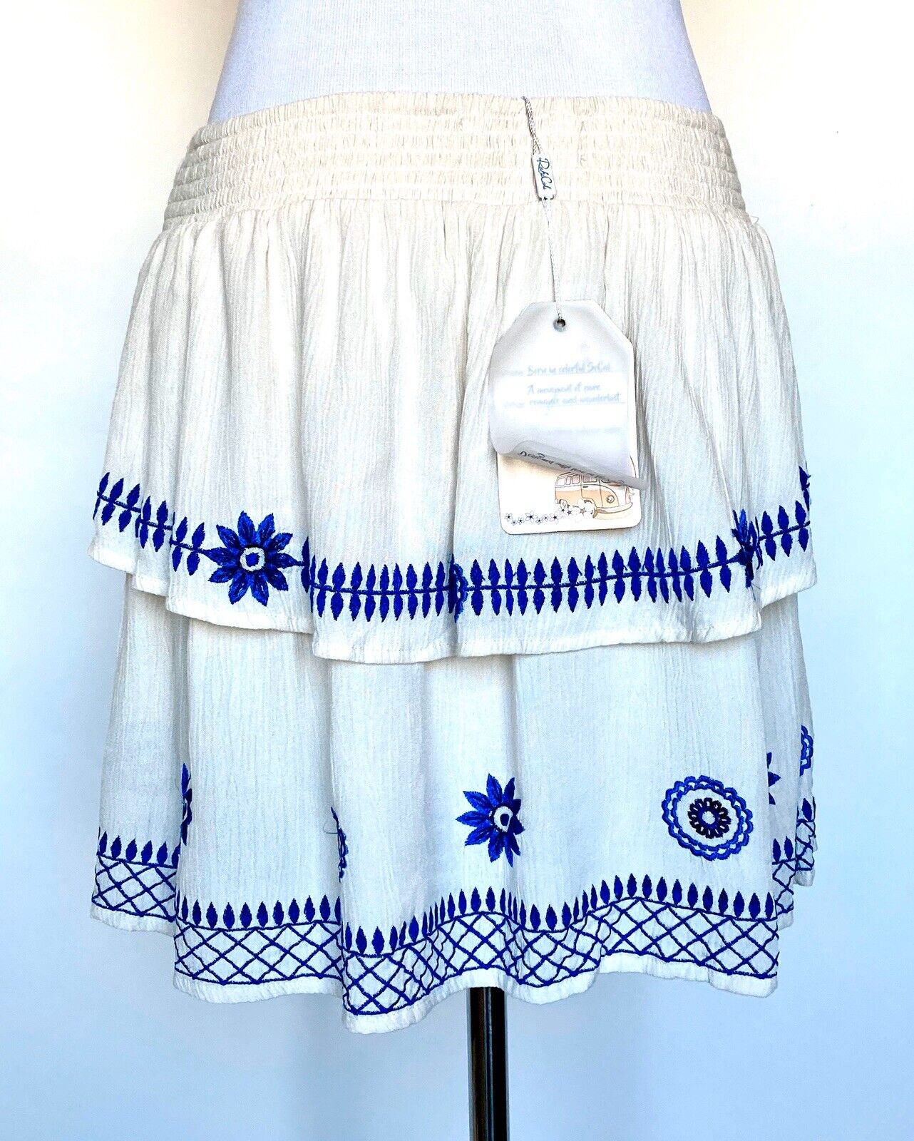Anthropologie Rahi Cali Boho Embroider Skirt Retail $88 Price $29 S NWT