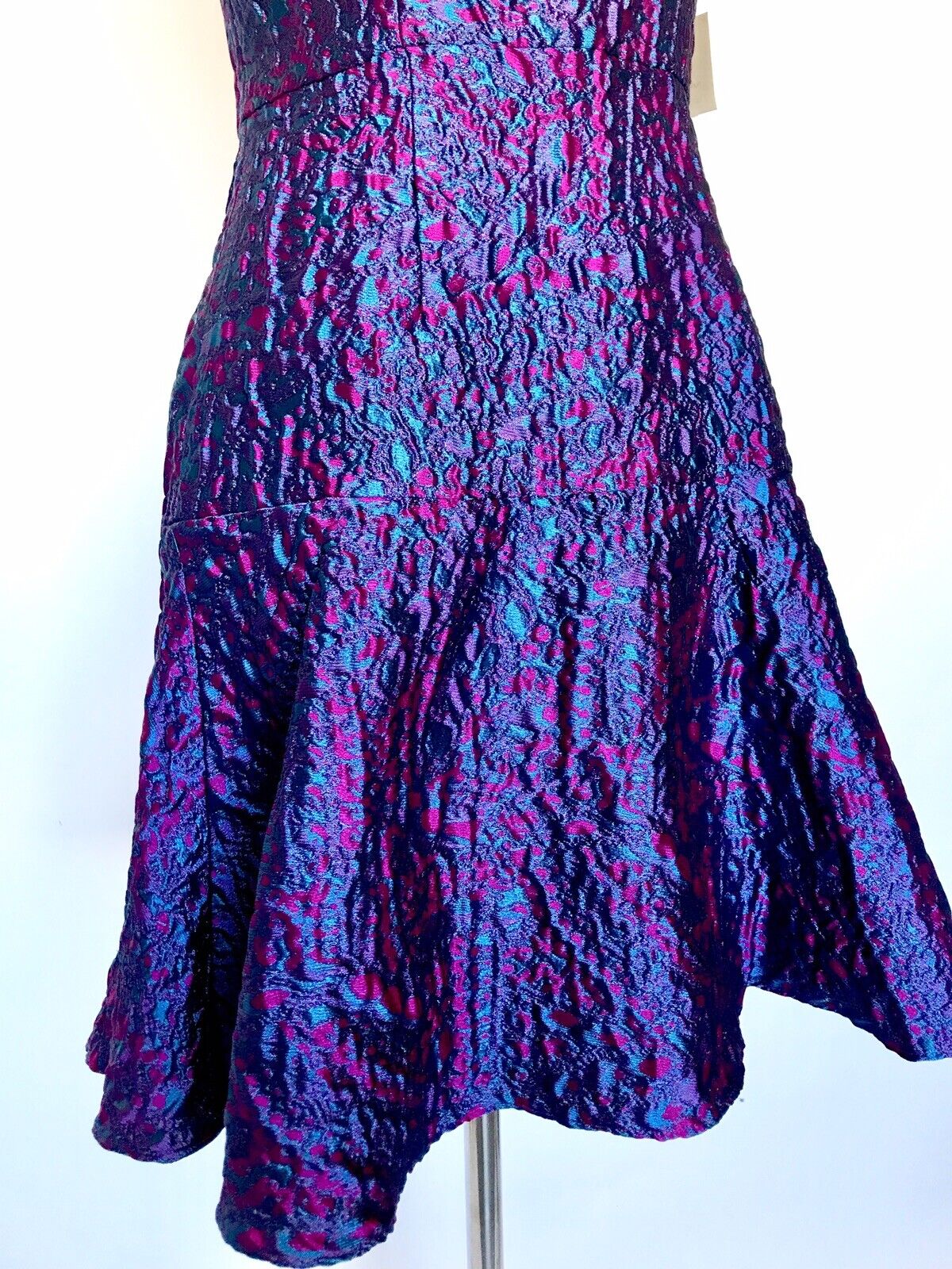 Aidan mattox Jaquard Cocktail Dress Purple Size 2 Retails $195 Price $$73