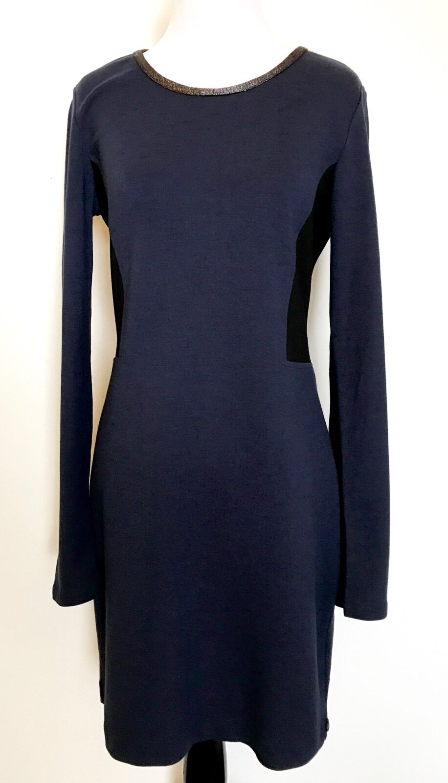 Maison Scotch Scotch & Soda Blue Black Dress NWT Retail $139 Price $52 Size3 L