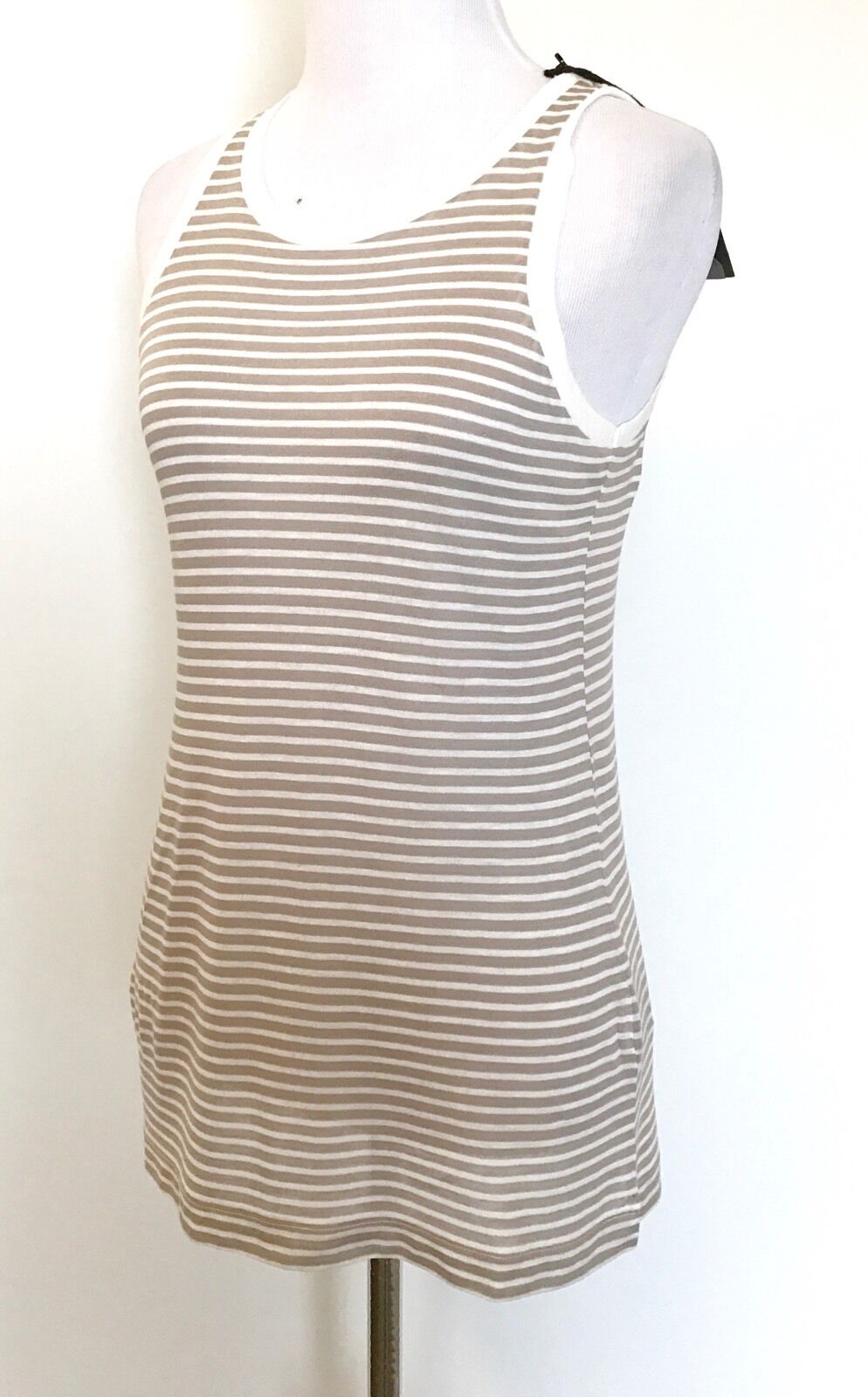 AllSaints Taupe & Cream Evis Bar Vest Top NWT Retail $50 Price $32 All Saints S