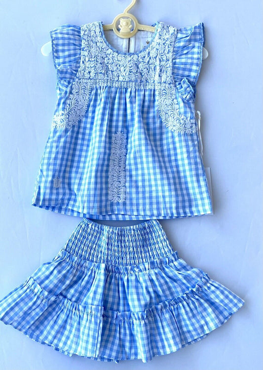 J Marie embroidered Juniper Set 2T Retail $136 Price $49 Blouse Skort