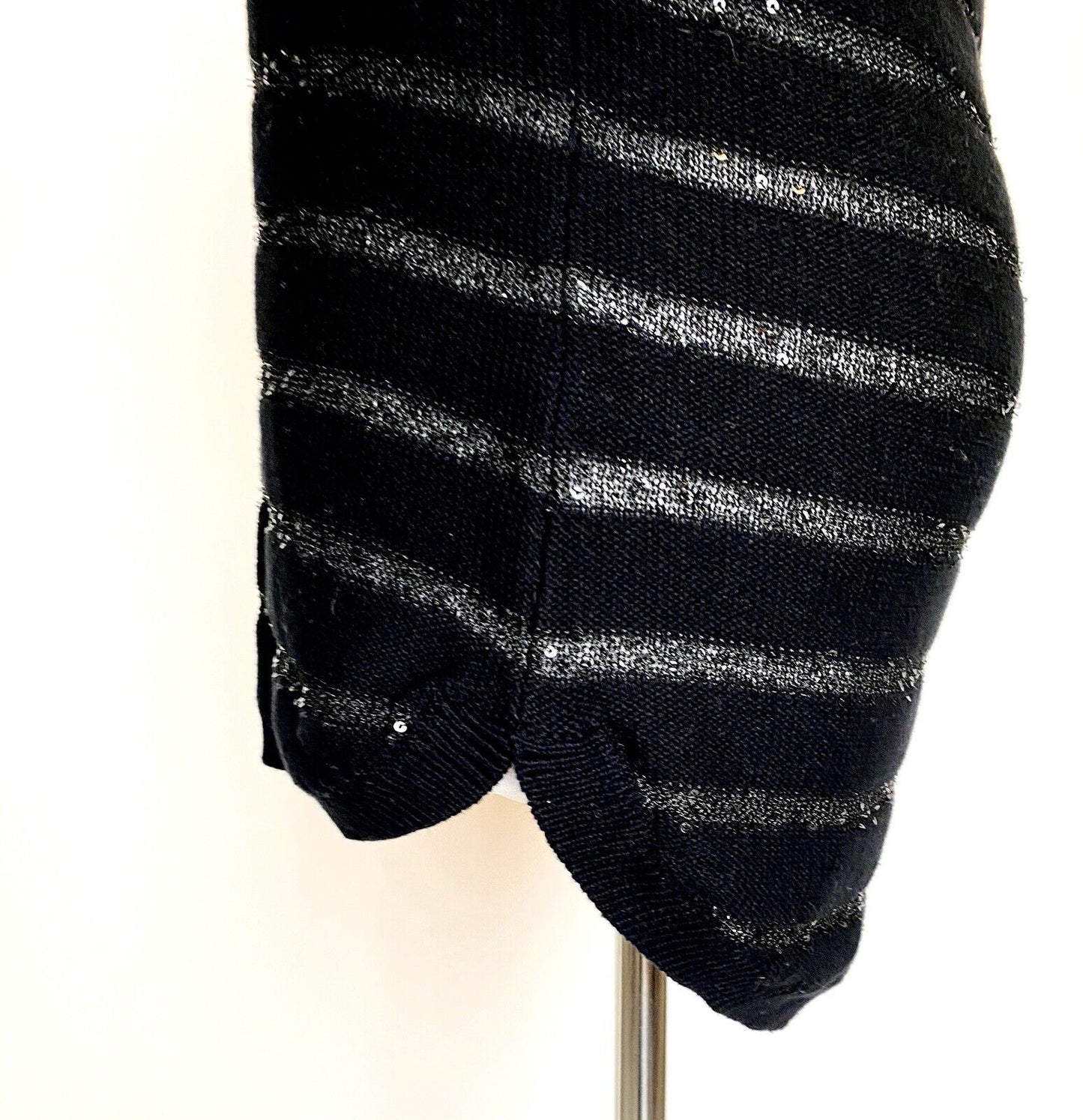 Black Stripe Sequin Sweater. Maison Jules. Retail $69.50 Price $24 Size S NWT