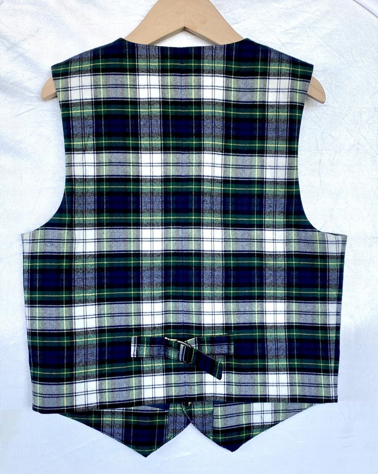 Janie And Jack Green Blue Plaid Waistcoat Age 8 Retail $59 Price $35