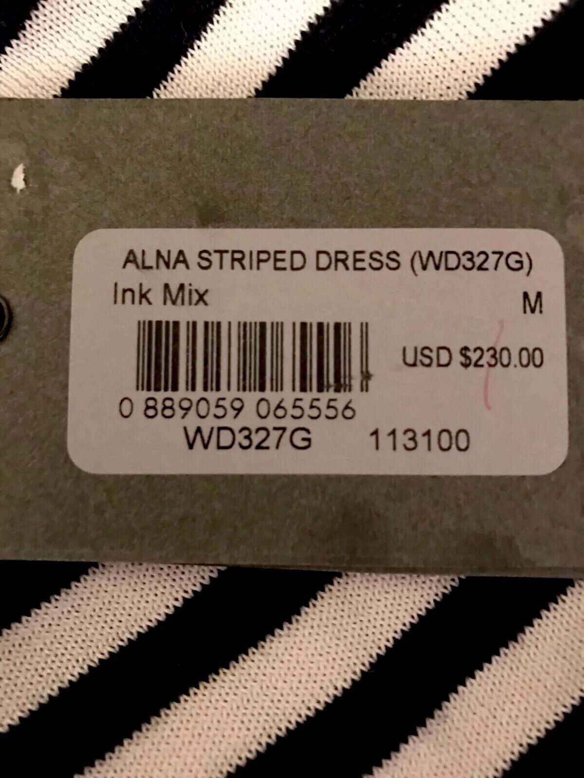 AllSaints Alna Stripe Ink Knit Dress. Retails $230 Price $95 All Saints Size M