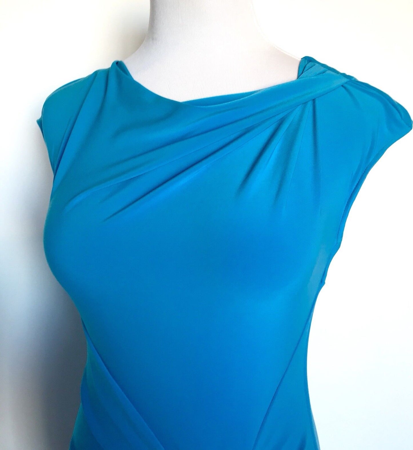 Anne Klein Blue Stretch Knot Twist Dress. Size 4 Retails $119 Price $53 NWT
