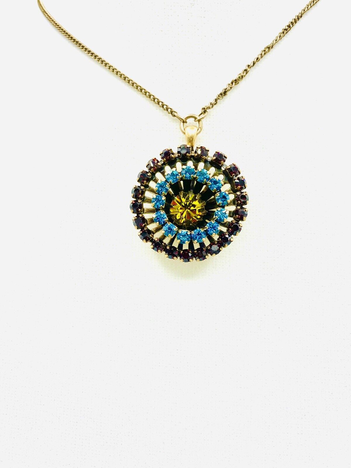 Pilgrim Jewelry Genuine Swarovski Crystal Pendant Necklace 14 Ct Gold Plated $18