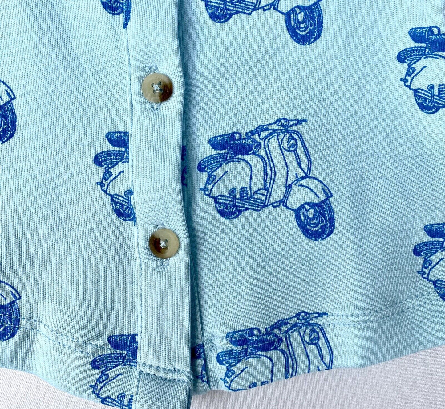 Kate Quinn Organic Cotton SS Collared Top Retail $36 Price $26 12-18 M