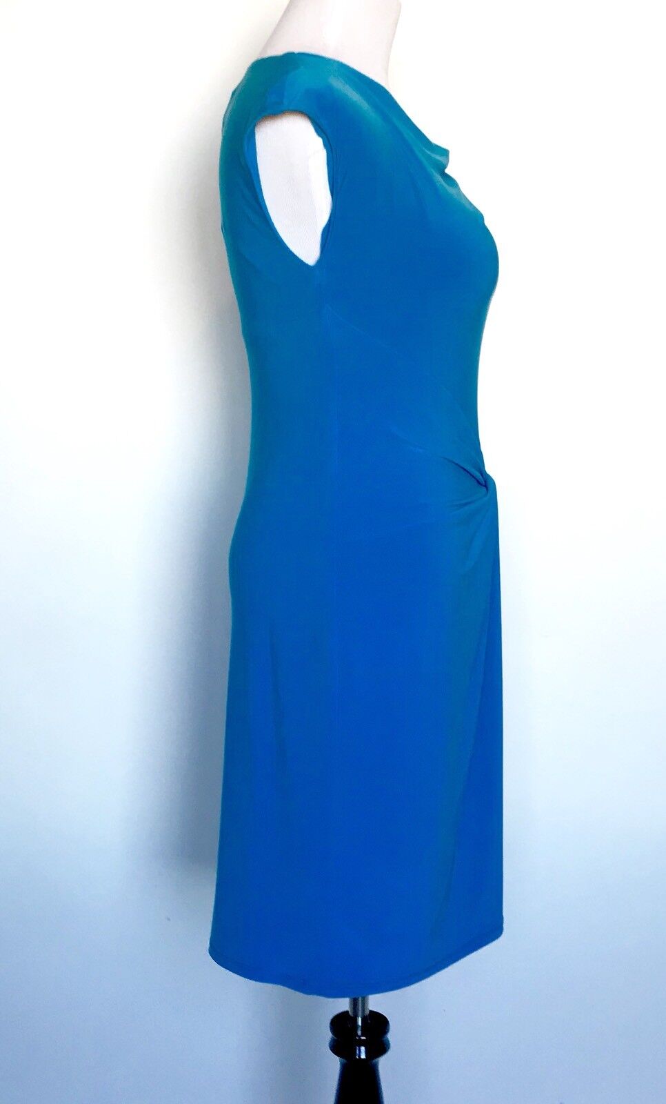 Anne Klein Blue Stretch Knot Twist Dress. Size 4 Retails $119 Price $53 NWT