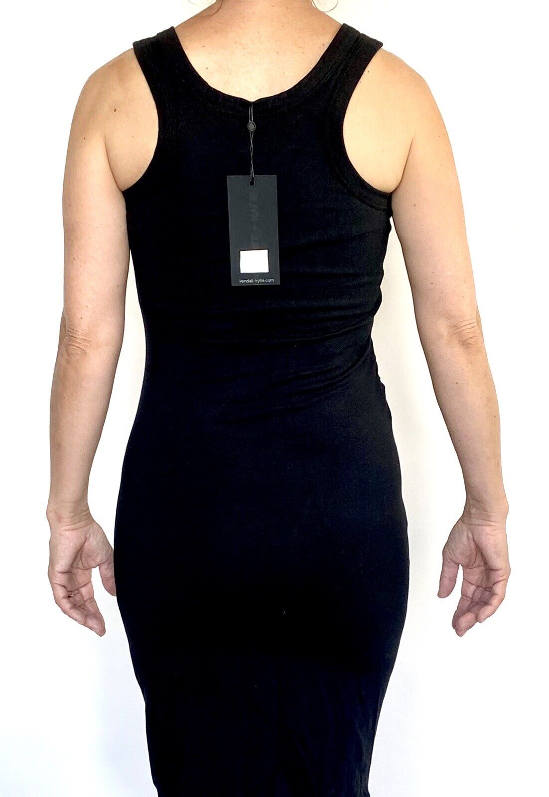 Kendall + Kylie Womens Black Ruched Party Tank Dress XS Retail $88 Price $49