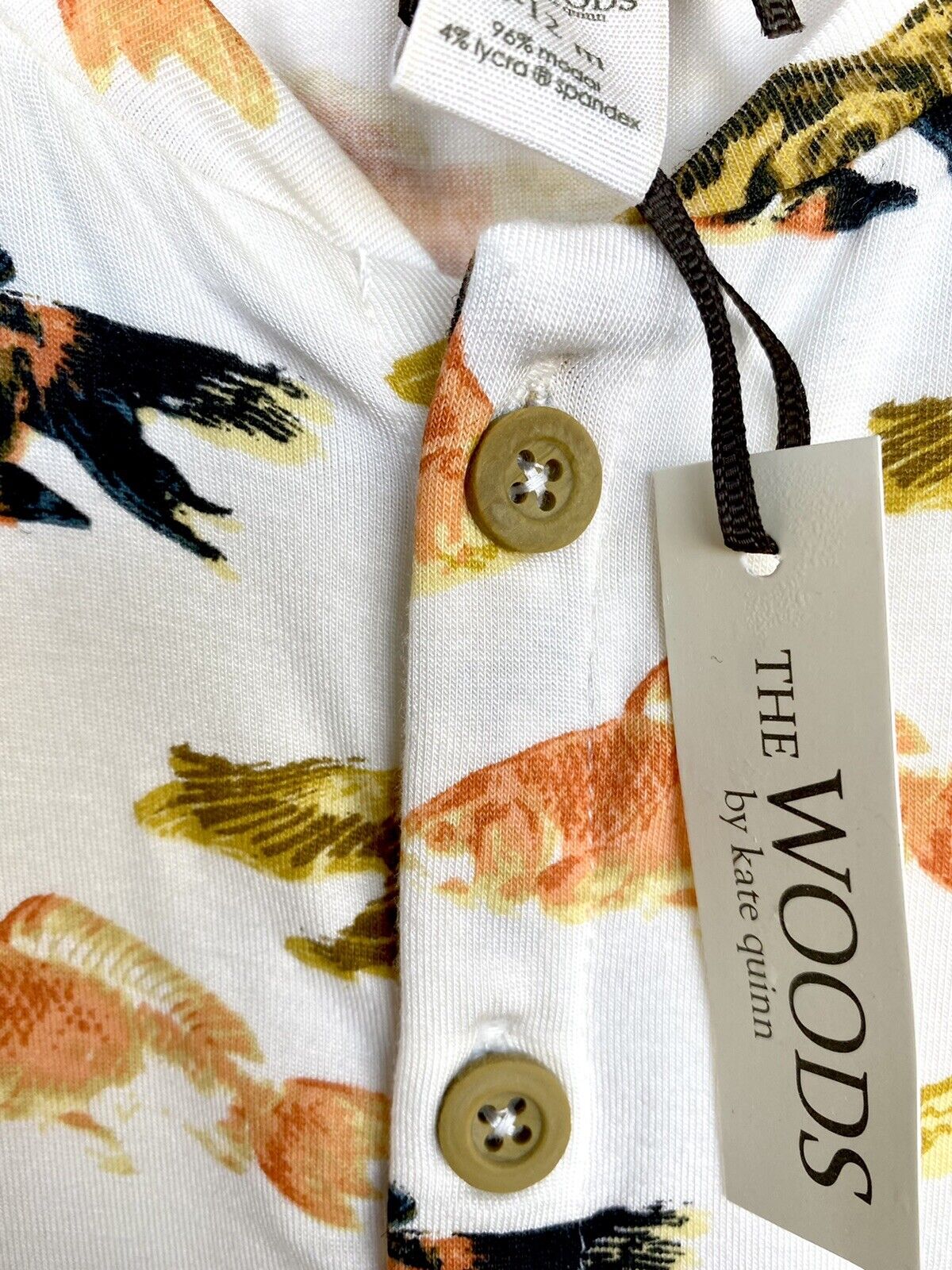 Kate Quinn Modal Goldfish Shortie Romper Retail $46 Price $30 0-3 M Soft