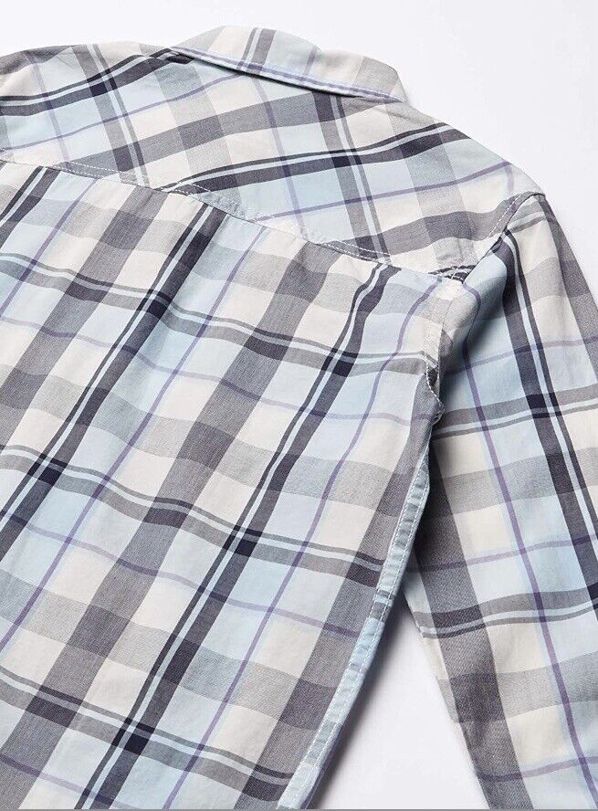 Lucky brand blue check plaid shirt retails $49.50 price $22 age 8￼ NWT