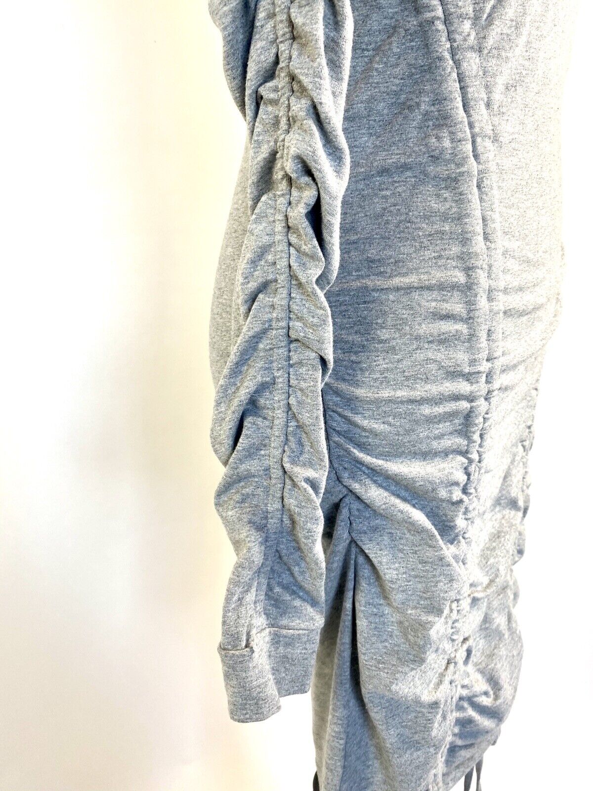 Kendall + Kylie Grey Ruched LS Stretch Dress S Retail $118 Price $72
