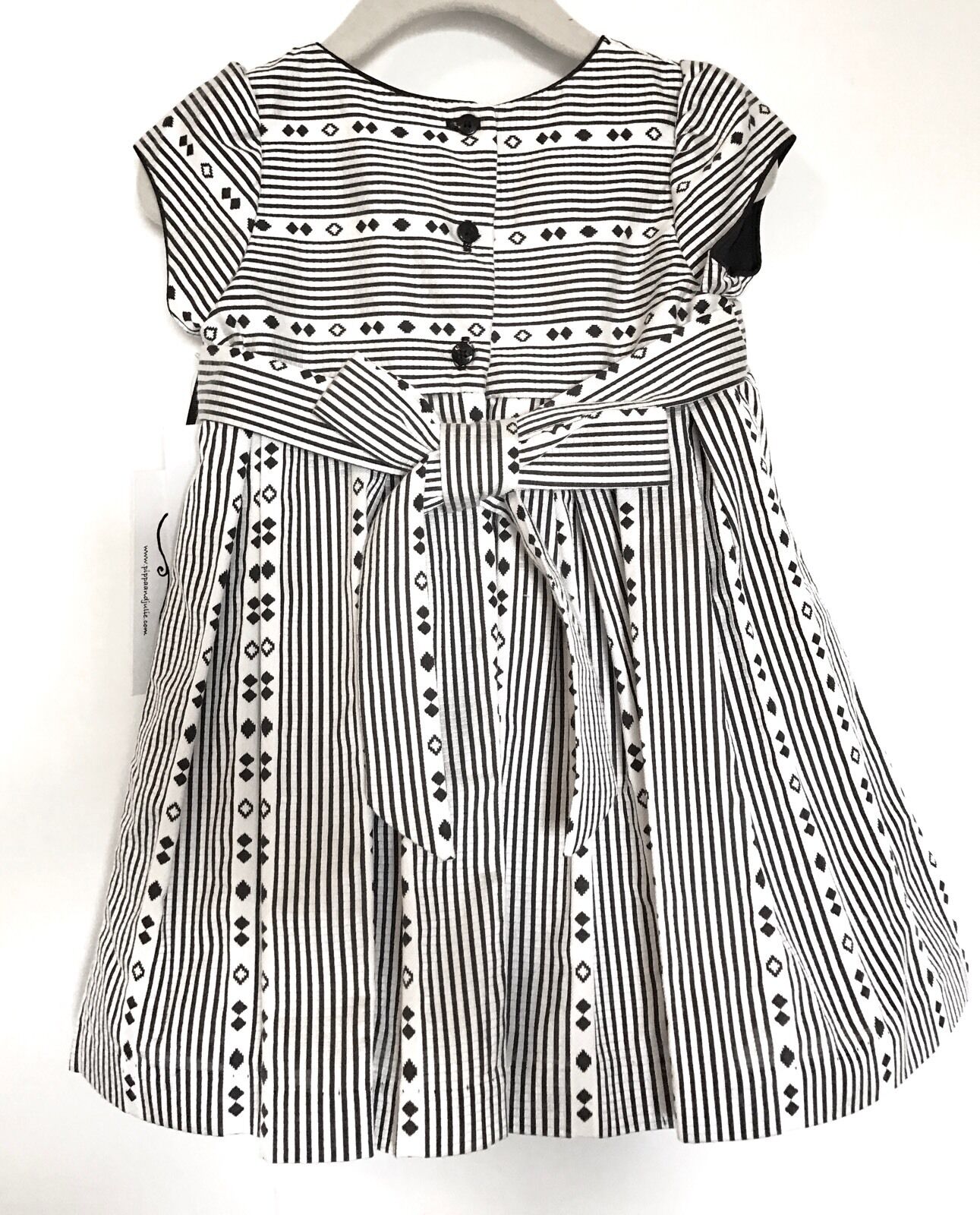 Pippa & Julie 2pc Baby Dress & Knickers Black Stripe Under $68 Price $$29.50 24M