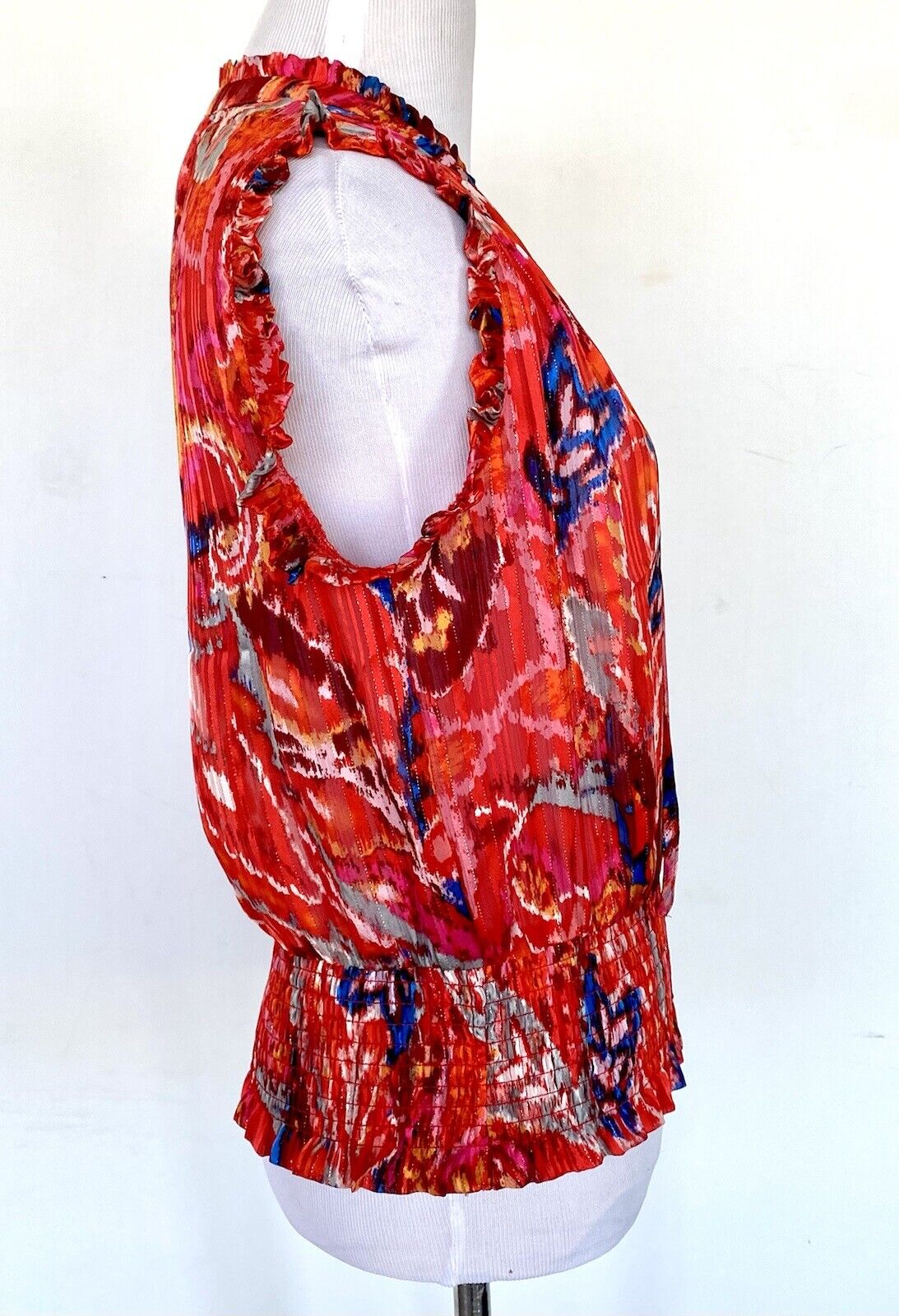 Rachel Zoe Ruffle Sleeve  Smocked Waist Top Size XS Retails $69 Price $45 NWT