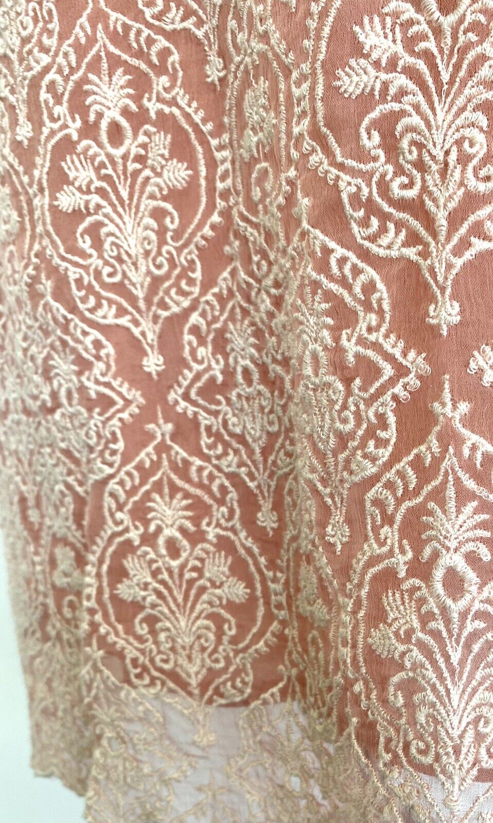 Sundance Catalogue Rose Palace Embroidered Dress Retails $168 Price $52 Petite M