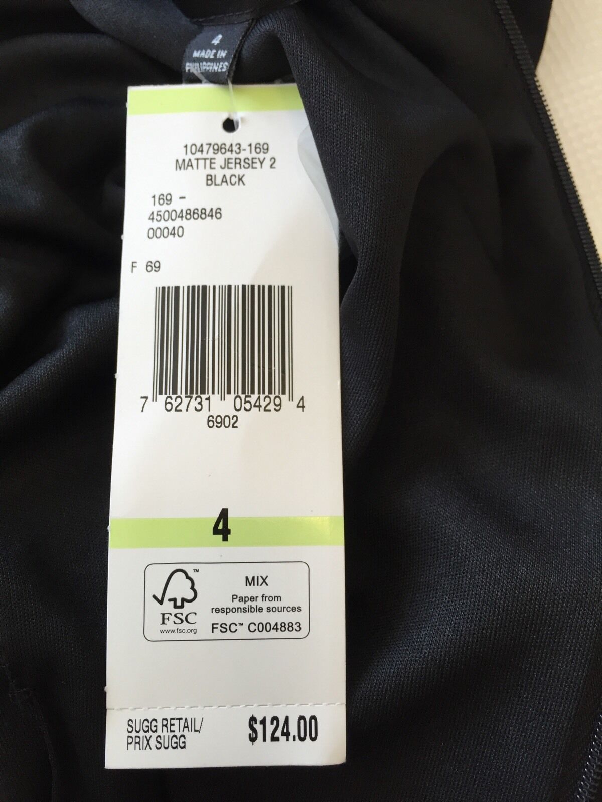 Jones New York black Knot dress. NWT Retails $124 Price $42 size 4