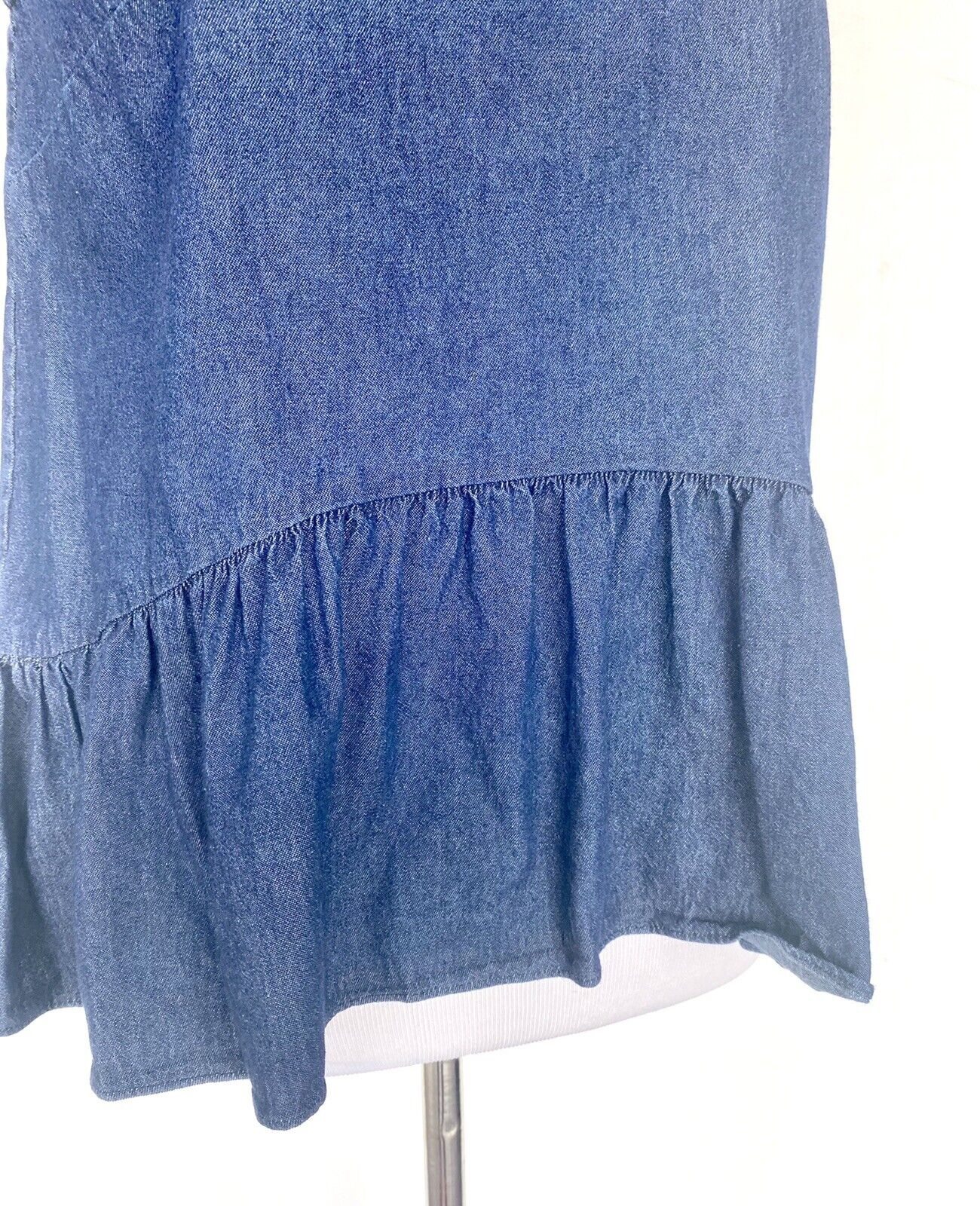 Kate Spade Indigo Chambray Flounce Top NWT Retail $148 Price $84 Size 0