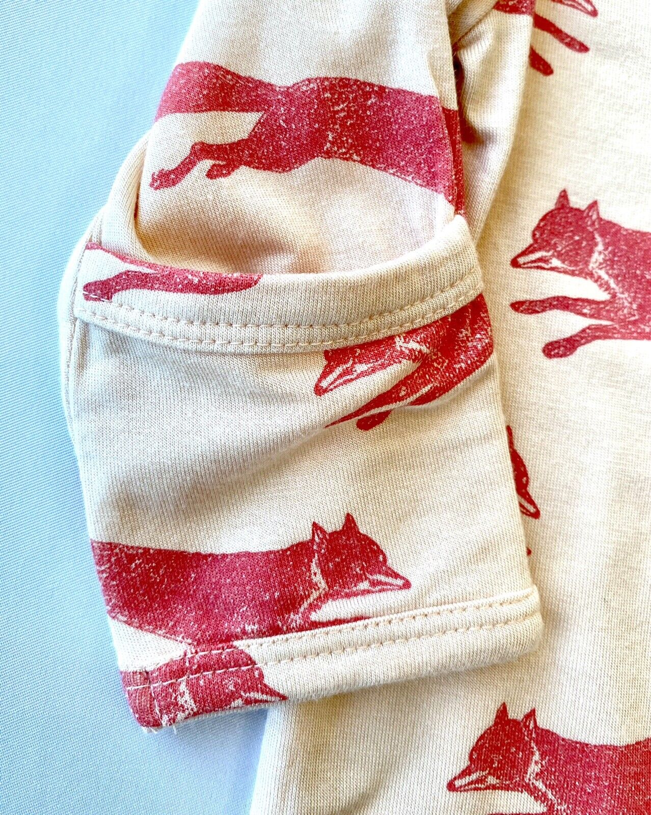 Kate Quinn Soft Modal Fox Footie Retail $38 Price $28 3-6 M Coral