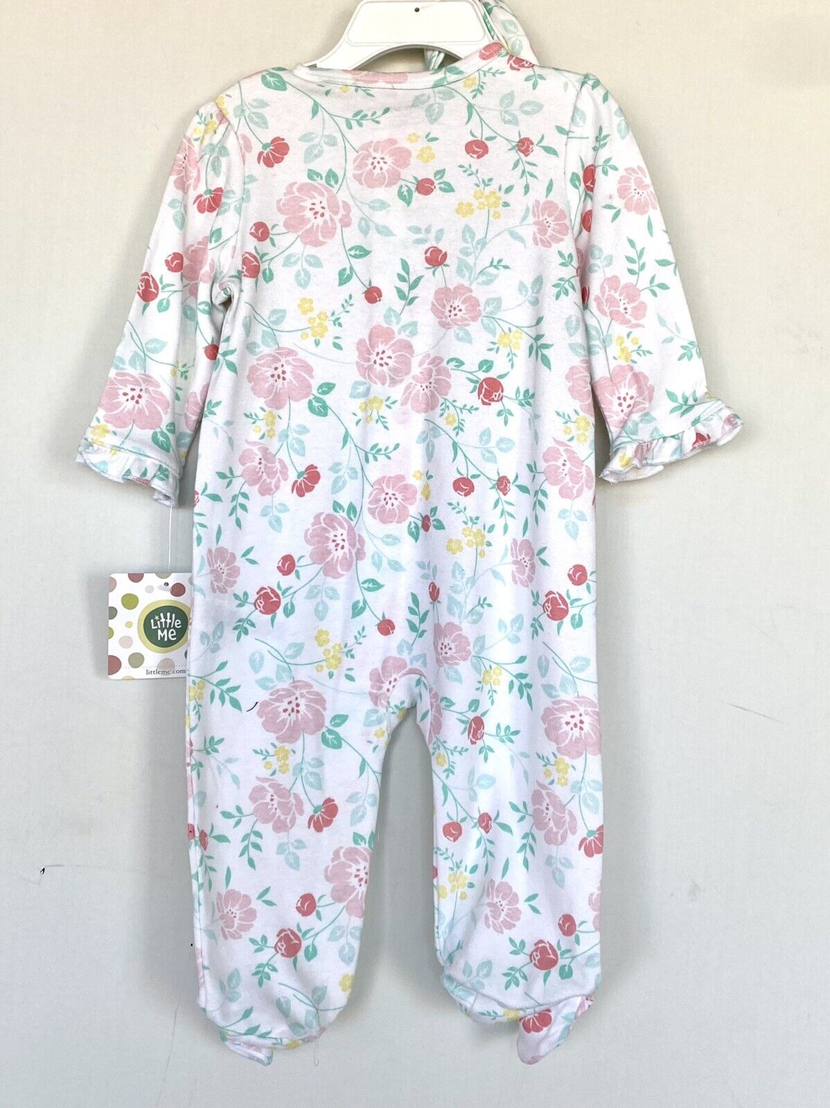 Little Me 2 Piece Rose Footie With Headband 6 Months NWT Price $16