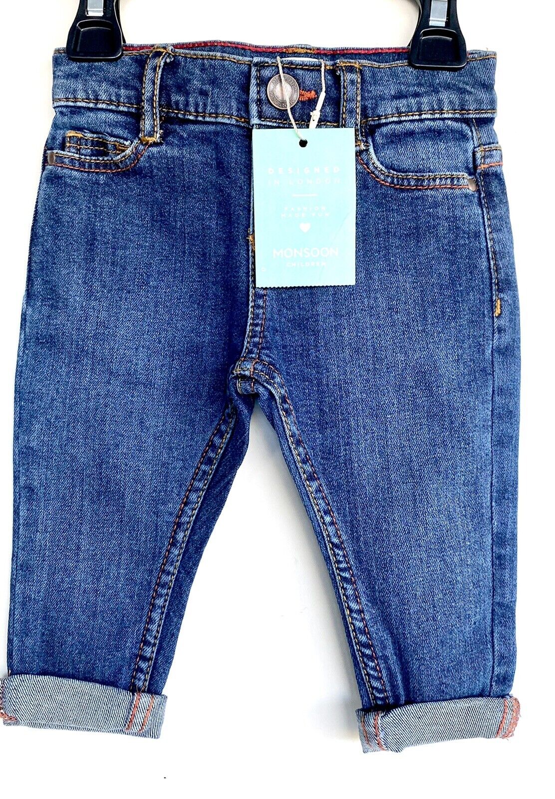 Monsoon London Blue Stretch James Jeans 3-6 Months Price $29