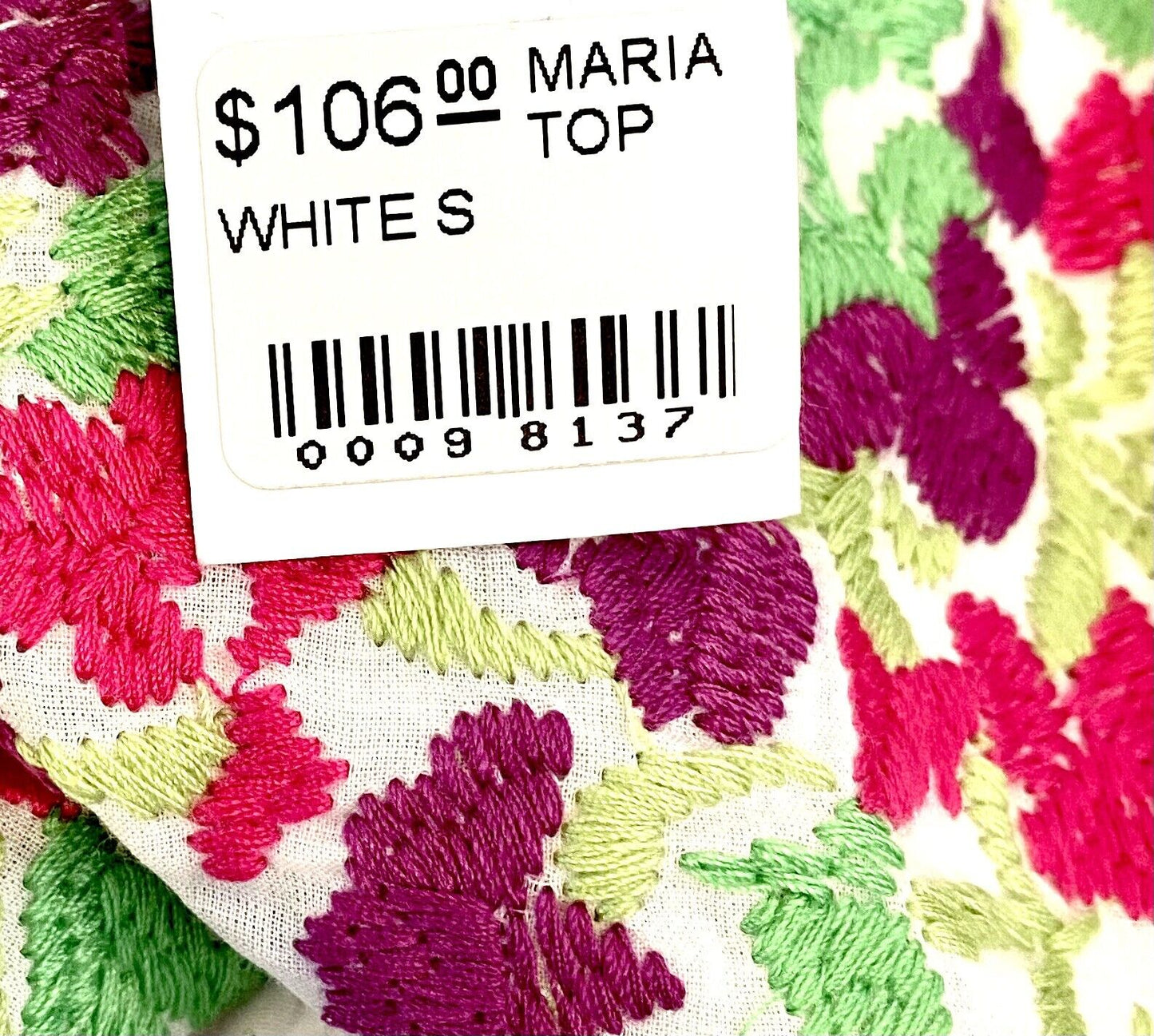 NWT J Marie embroidered Maria Top size S Retail $106 Price $56 ￼