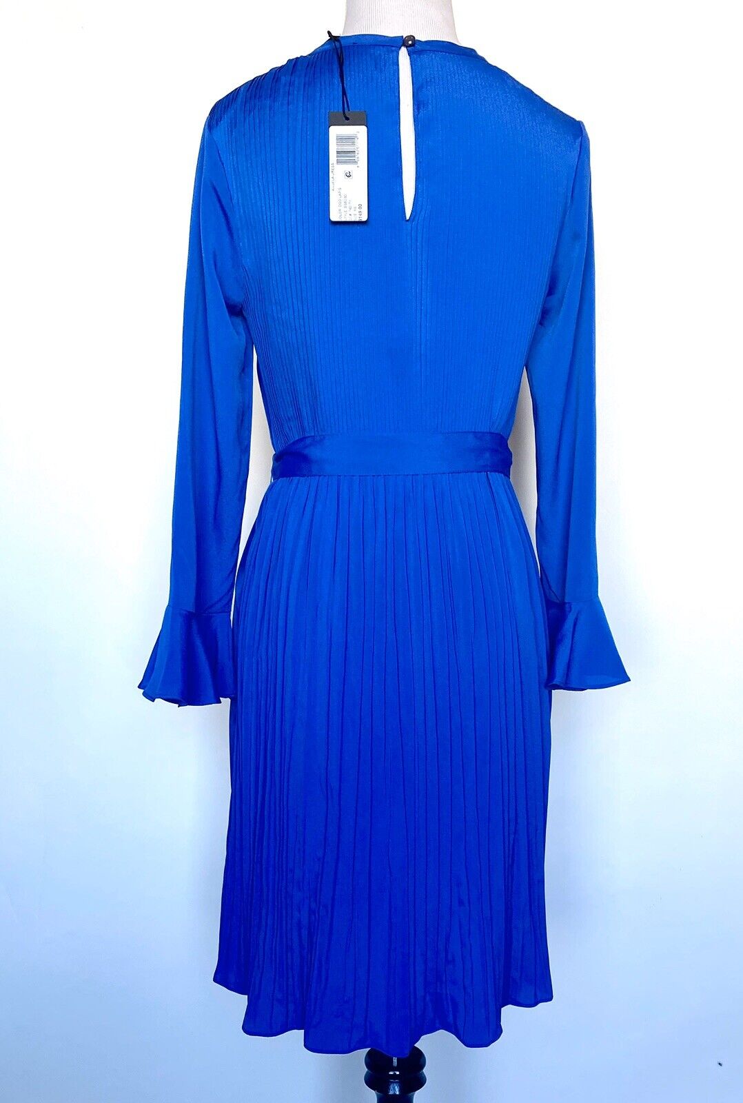 Le Gali Blue Pleated Back Short Cocktail Dress XS Retail $149 Price $44 NWT