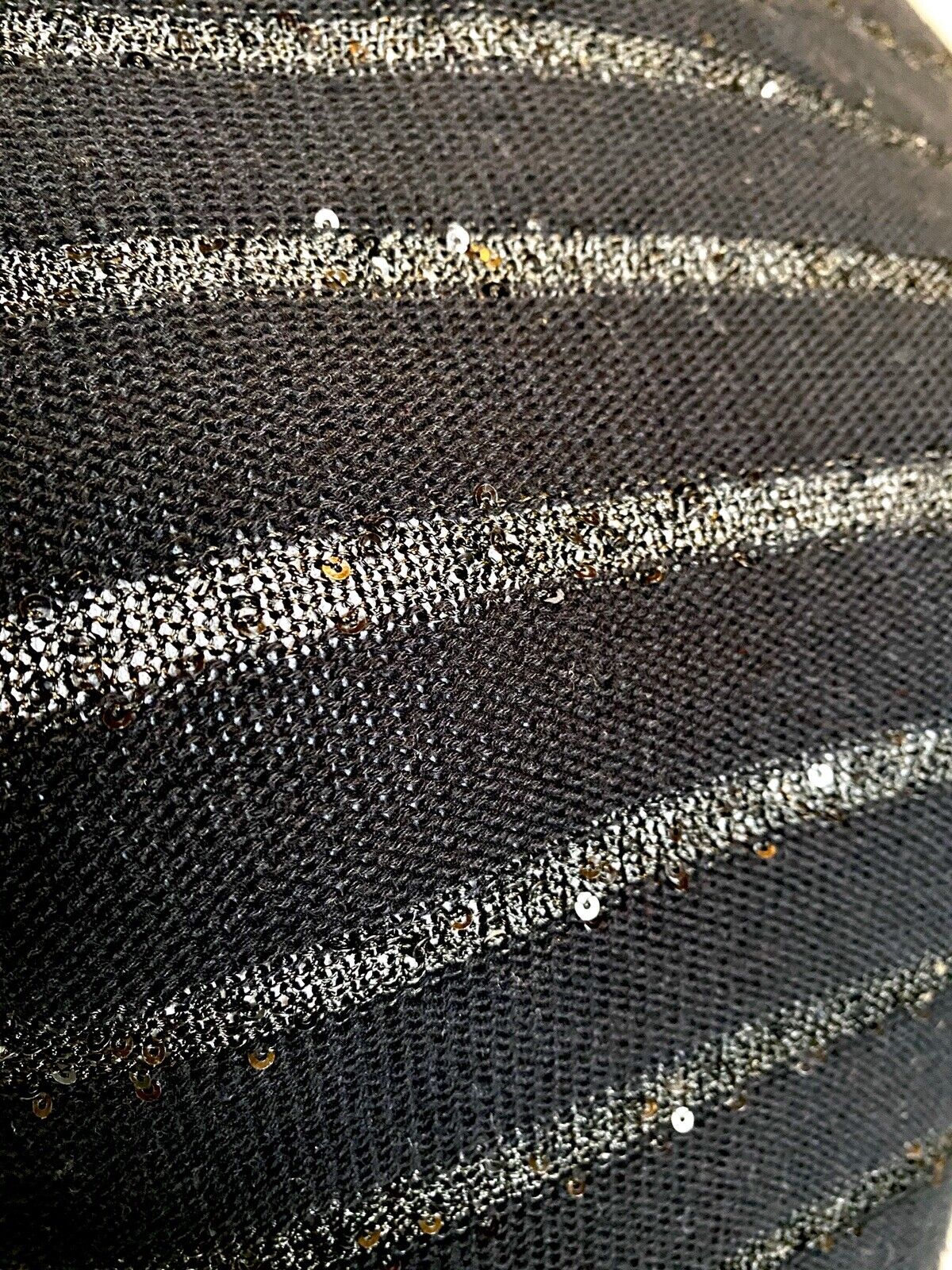 Black Stripe Sequin Sweater. Maison Jules. Retail $69.50 Price $24 Size S NWT