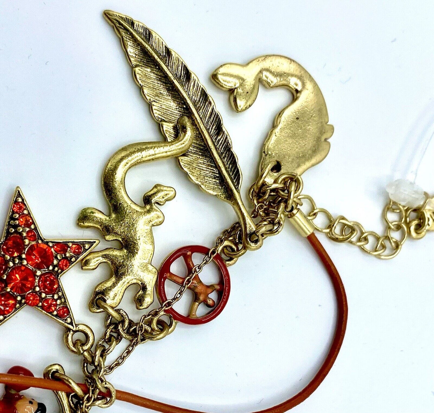 Pilgrim Swarovski Crystal & Enamel Charm Bracelet. Gold Plated. Price $16