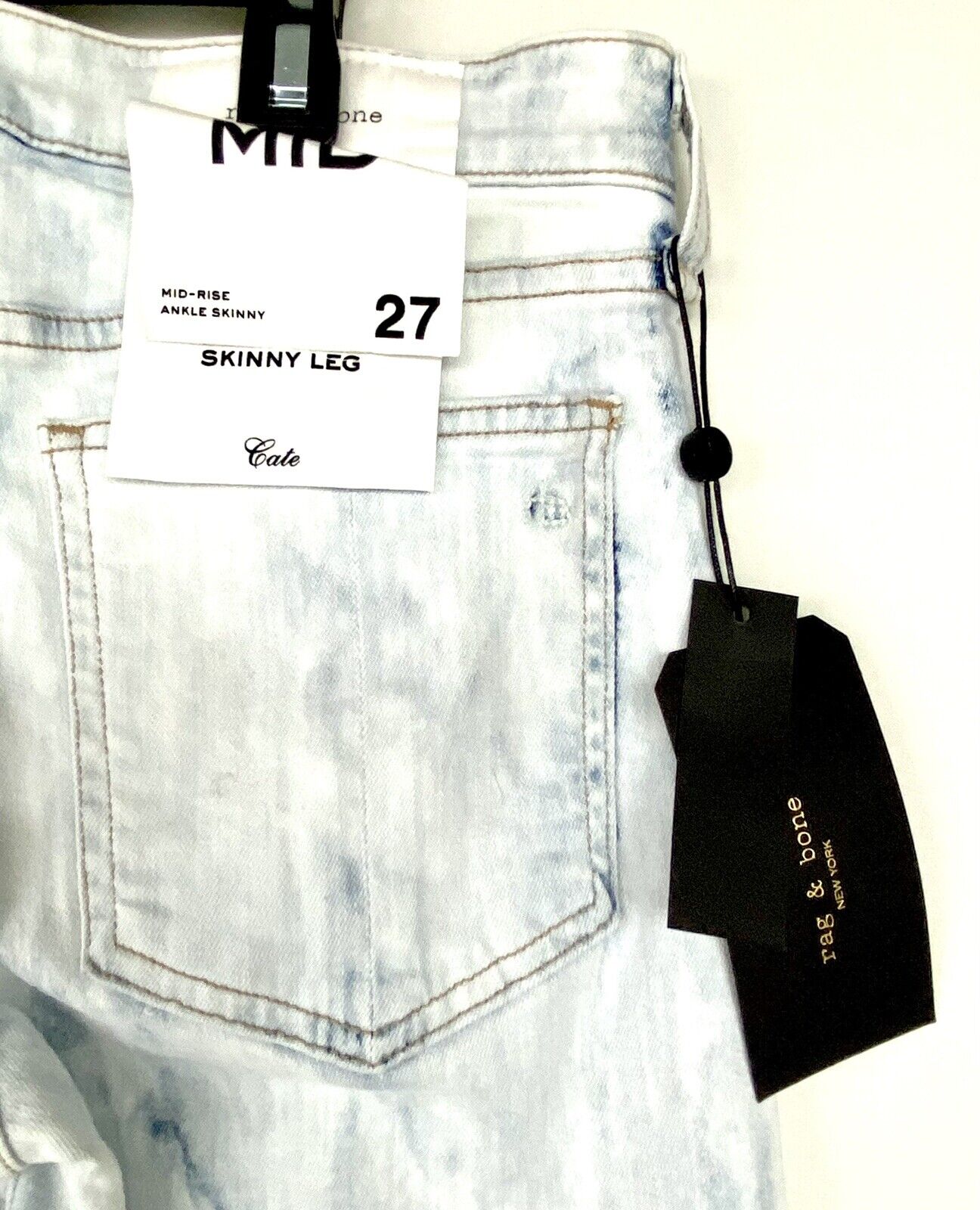 Rag & Bone Cate Mid Rise Ankle Skinny Jeans Oasis 27 Retail $255 Price $110 NWT