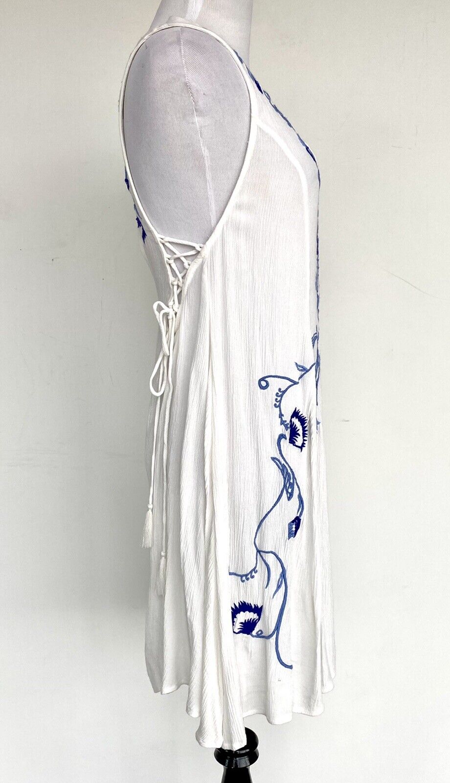 Free People Adelaide Boho Festival Dress Retail $98 Price $49 XS Lace Up